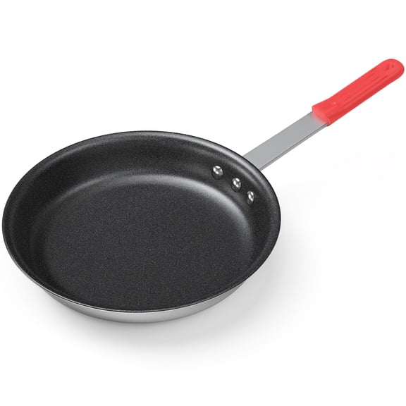 JIOABL 10-Inch Non Stick Frying Pan, Ceramic Coating Skillet with Aluminum Core & Soft Grip Handle, Oven & Dishwasher Safe, Red