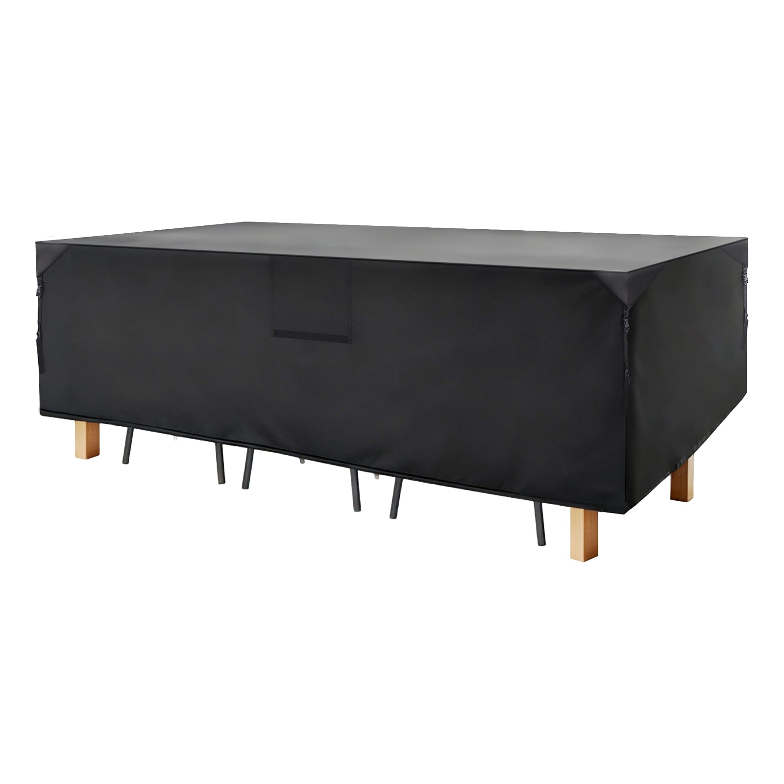 JIOABL 108" 600D Oxford Fabric Outdoor Furniture Cover - PVC-Coated, Waterproof & UV-Resistant for Sectional & Rectangular Patio Sets, Snap-Button Closure