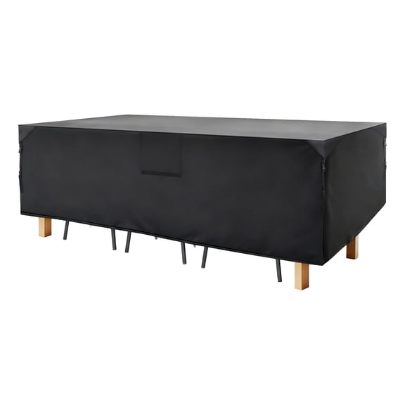 JIOABL 108" 600D Oxford Fabric Outdoor Furniture Cover - PVC-Coated, Waterproof & UV-Resistant for Sectional & Rectangular Patio Sets, Snap-Button Closure