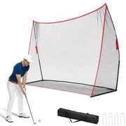 Sweetcrispy 10x7 FT Golf Practice Net with Target, Driving Range Net for Indoor and Outdoor Use, Red