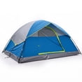 thumbnail image 1 of JIOABL 2 Person Dome Camping Tent with Rainfly, Waterproof Polyester, Ventilated Windows and Skylights, Easy Setup, Portable, Green, 1 of 8