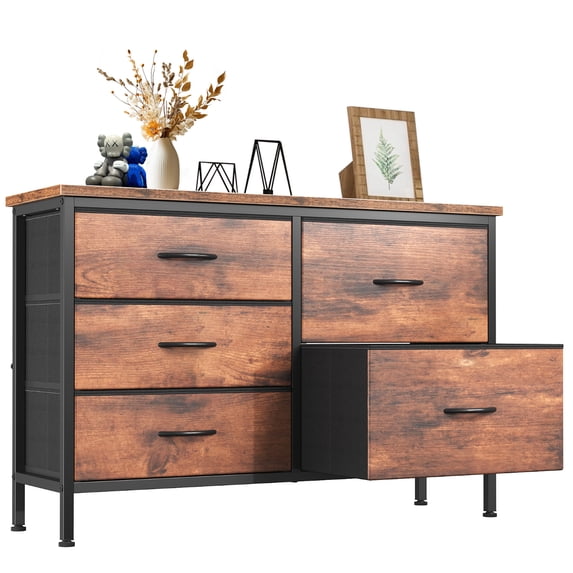Living Roon Drawer JIOABL 5-Drawer Dresser with Drawer Organizers for Bedroom, Living Room ...