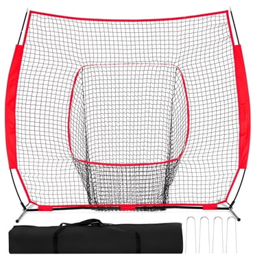 SPECSTAR 7x7Ft Baseball Softball Practice Net with Frame, Pitcher ...