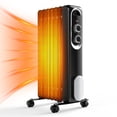 thumbnail image 1 of JIOABL Oil Filled Radiator Heater for Indoor Use, 1500W with Adjustable Thermostat, for Office Bedroom Home,Black, 1 of 9