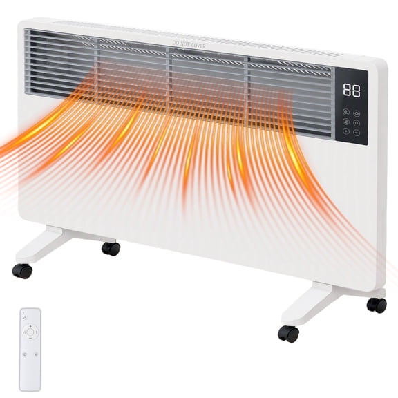 JIOABL Space Heater 1500W for Large Room, Remote Control, WiFi, Thermostat, White
