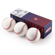 JIOBOLION Baseballs Standard Size Leather Covered 3 Pack