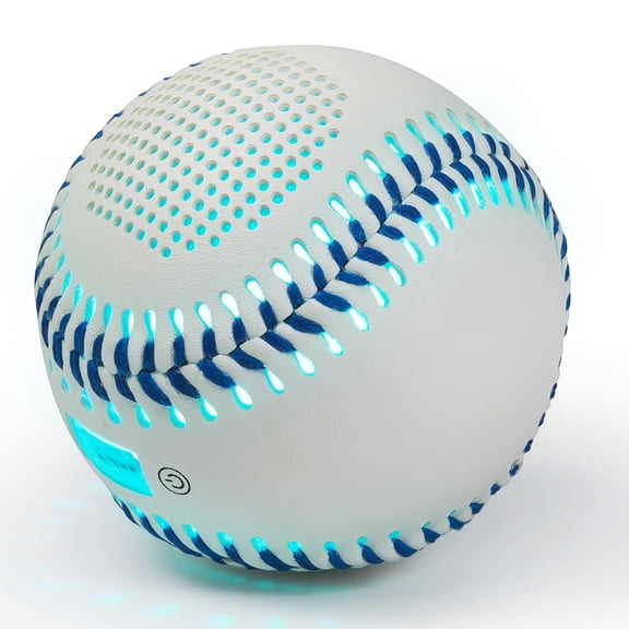 JIOBOLION Glow Baseball LED Lighting Bluetooth Portable Speaker, Blue