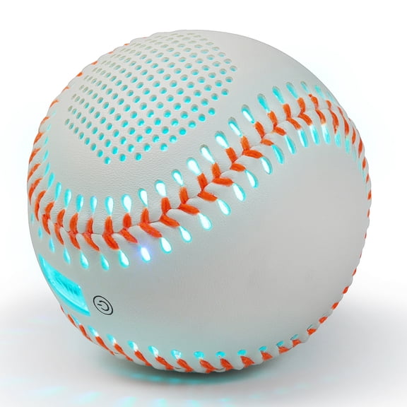 JIOBOLION Glow Baseball Speaker LED Lighting Bluetooth Portable Speaker, Orange