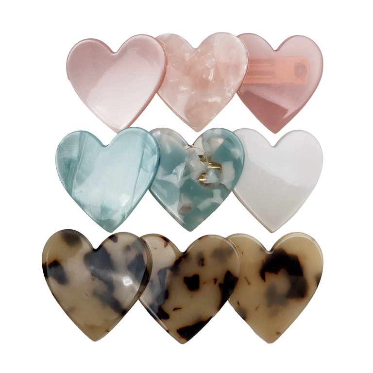 JIRIS 3 PCS French Design Hair Barrette Heart Shell  display picture 2