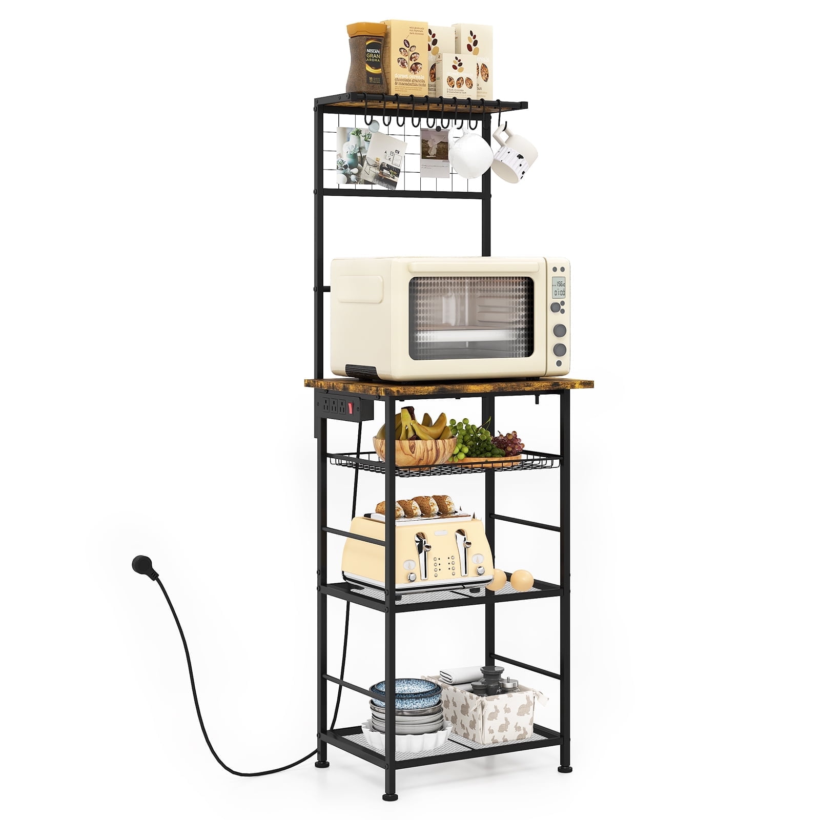 Bakers Rack With Power Outlet