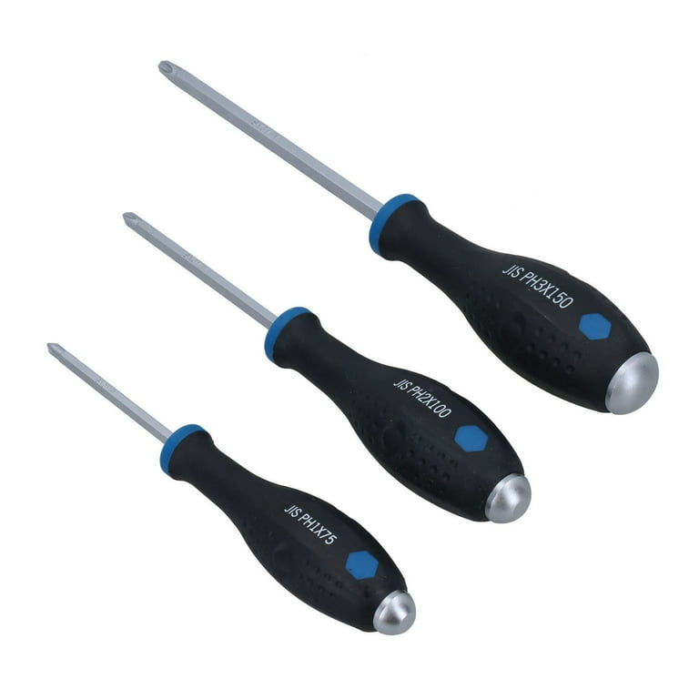 JIS Pound Thru Screwdriver Set 3PC JIS1 JIS2 JIS3 Japanese