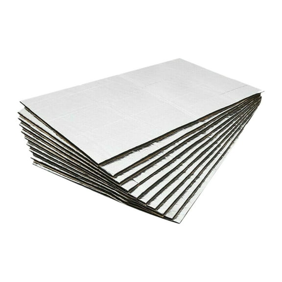 JISADER 10Pcs Car Heat Sound Deadening Insulation Mats Heatproof Sound Proofing Foam