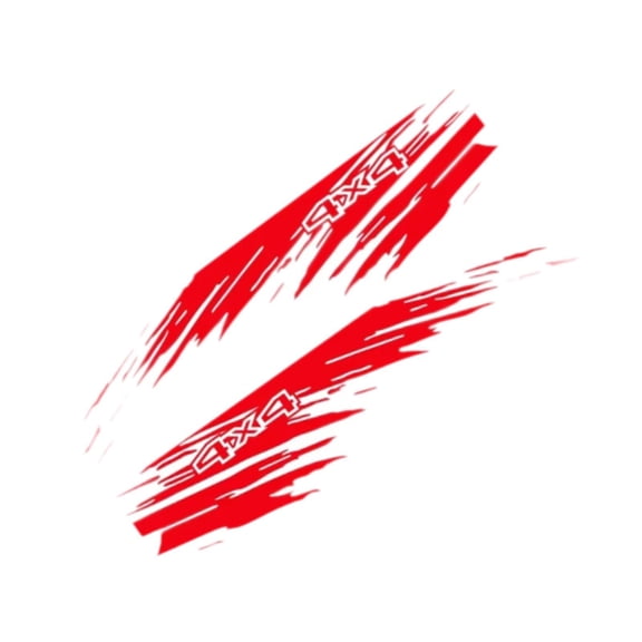JISADER 2 Pieces RV Sticker Universal Car Body Side Stickers for Car Auto Truck Red