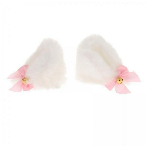 JISADER 2xSki Helmet Decor Ears Cute Soft Helmet Decorations for Riding Biking Skating Cat Design White