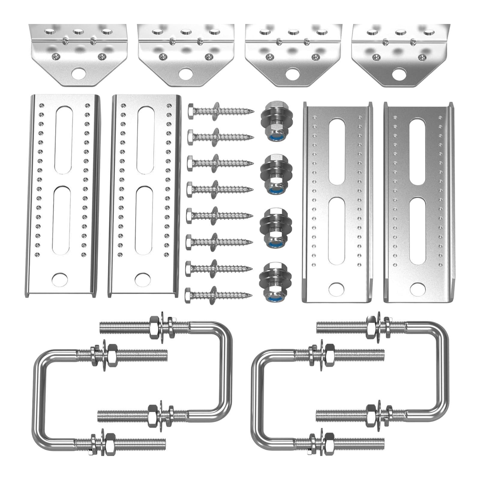 JISADER 4x 8" Top Bunk Bracket Kit Repair Parts Easily Install Square U