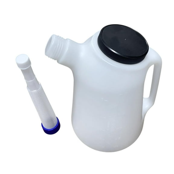 JISADER 5L Oil Measuring Container with Handle Portable Leakproof Motor Jug with Cap