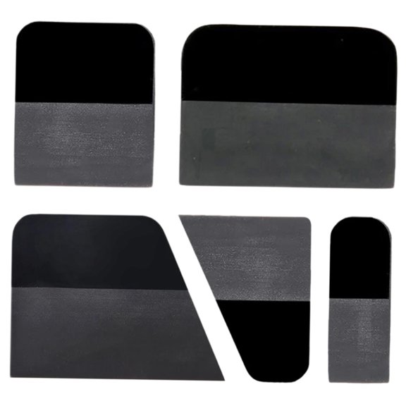 JISADER 5Pcs Generic PPF Squeegees Accessories for Mirror Paint Protection Film Black