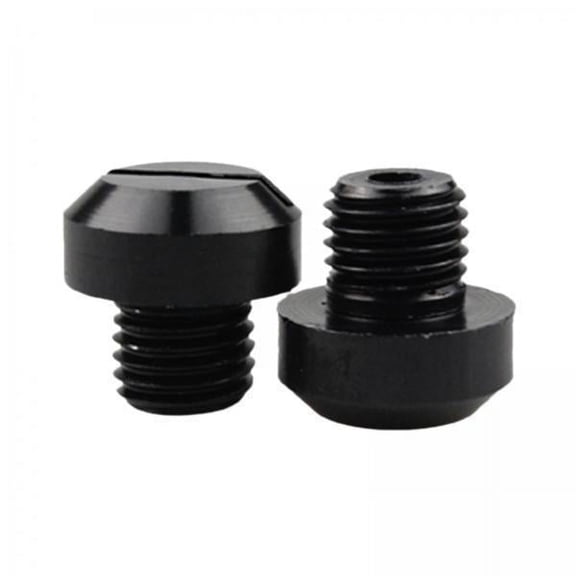 JISADER 5x2 Pcs M10x1.25 Mirrors Thread Hole Plug Screw Bolts Black Positive