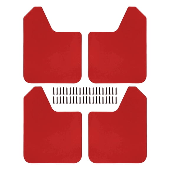 JISADER Car Mud Flaps Protector Red Spare Parts Easy Installation Decor Accessory Modification Parts Professional Sturdy Mudguard