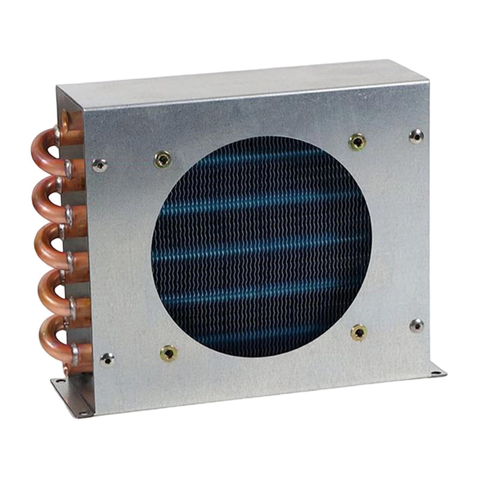 JISADER Condenser for Refrigerator Compact with Shell for Industrial DIY Compressors 2x6x155