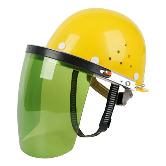 JISADER Face with Hard Hat Face Cover for Mining Trimming Mechanical Industry Green visor