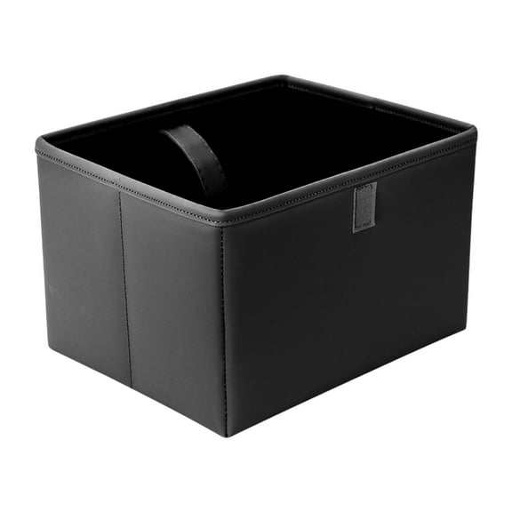 JISADER Foldable Back Seat Car Trash Bin Auto Storage Box Portable Garbage Container Black