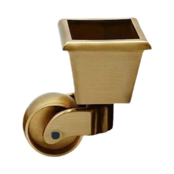 JISADER Furniture Caster Vintage Table Chair Furniture Legs Solid Brass Caster Wheel C