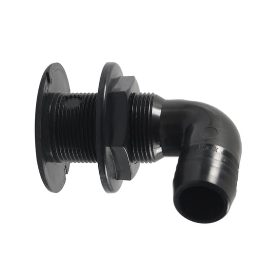 JISADER Generic 90 Degree thru Hull Scupper Convenient Practical Part for Boats 1pc