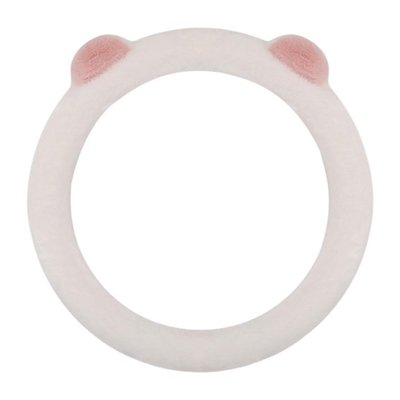 JISADER Generic Cartoon Steering Wheel Cover Decorative 15in / 38 cm Car Accessories Round White