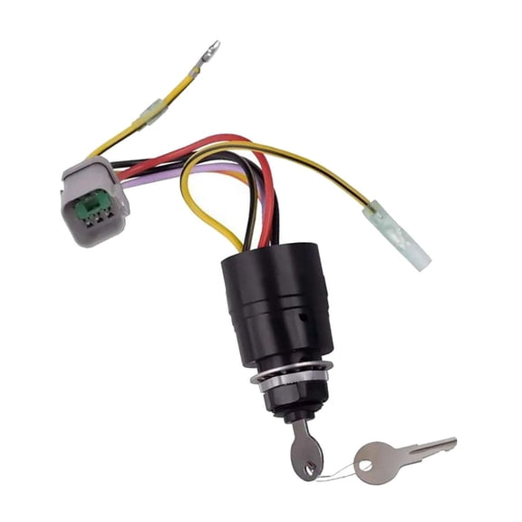 JISADER Ignition Switch with Keys Replace 129572 3 Position Boat Ignition Components