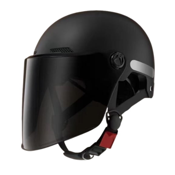 JISADER Motorcycle Half Helmet Accessories Vintage Design for Cycling Bike Motocross Black