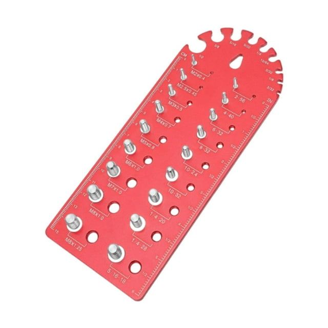 JISADER Nut and Bolt Thread Checker Plumbers Screw Size Chart Screw Identifier Gauge - Walmart.com