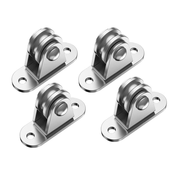 JISADER Pulley Block Fixed Pulley for Clothesline DIY Projects Rope Cable Cord Guide 4 Pack
