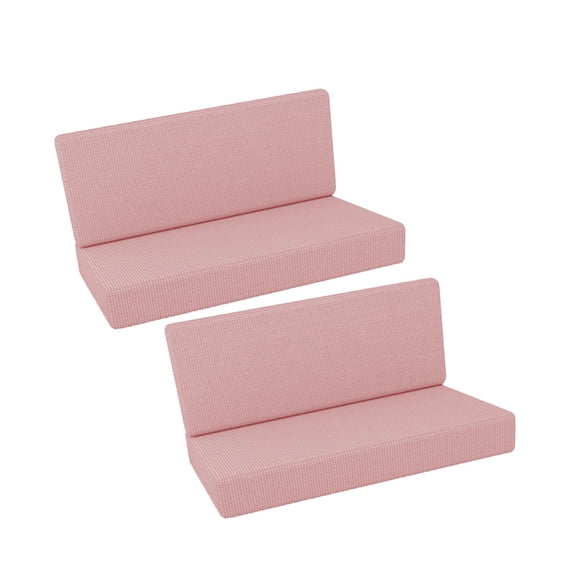 JISADER RV Dinette Cushion Covers 2 Backrest Cover and 2 Bench Cover Furniture Protector Pink