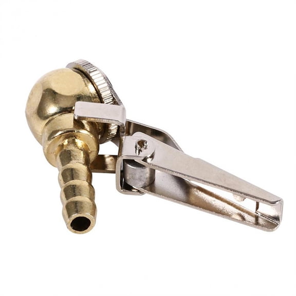 JISADER Tire Air Chuck with Clip Adapter Quick Inflation for Vehicle Motorcycle Gold