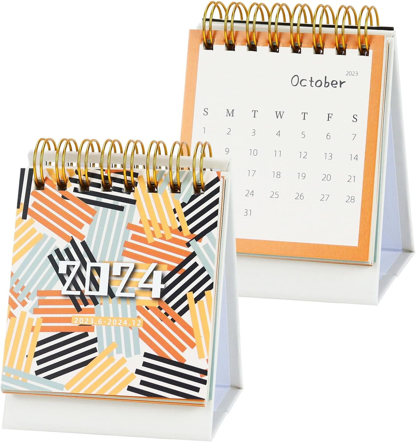 JISBEIFHA Pocket Calendar 20232024 Colorful 3.1"×3" Mini Standing Filp