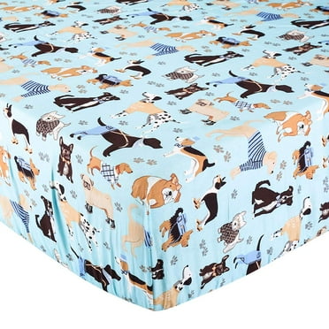 JISEN Crib Sheet - 100% Cotton Fitted Crib Sheet Baby Sheet for Standard Crib and Toddler Mattresses
