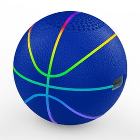 JISPOORT Glow in the Dark Leather Basketball with Bluetooth Speaker, Size 1 (Micro-Mini)