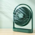 thumbnail image 1 of JISULIFE Desk Fan, Small Portable Battery Operated Desktop Fan with 4 Speeds, Max 15 Hrs, Strong Airflow, Ultra Quiet, 4000mAh USB Rechargeable Electric Table Fan for Office/Room/Travel-Green, 1 of 7