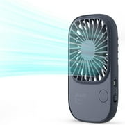 JISULIFE Mini Handheld Fan with Stand, Portable USB Rechargeable, 3 Speeds, Compact Design for Office, Outdoor Travel