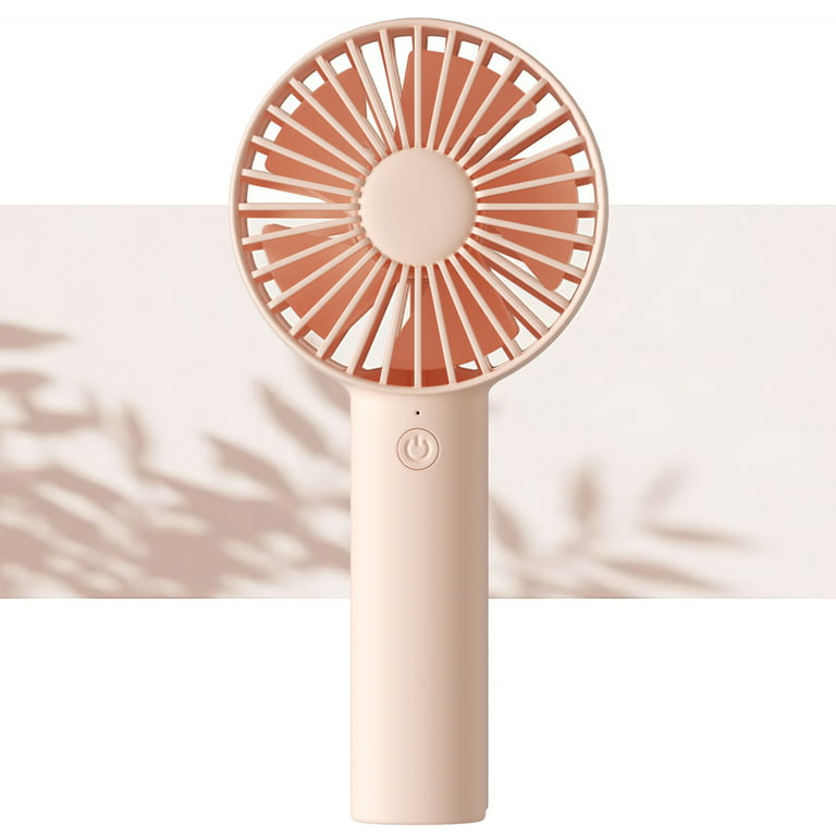 JISULIFE Handheld Fan, Portrable Mini Fan with 3 Speed, USB Rechargeable  Personal Fan Battery Operated for Outdoor, Office, Travel -Pink