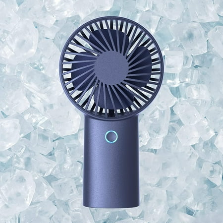 JISULIFE Handheld Portable Fan [20H Max Cooling Time] Mini Hand Fan, 4000mAh USB Rechargeable Personal Fan, Battery Operated Small Fan with 3 Speeds for Travel/Commute/Makeup/Office-Blue