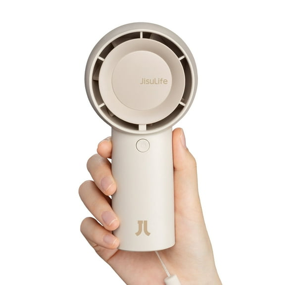 JISULIFE Turbo Fan-Sized Portable Fan & 16H Runtime 4000mAh USB Rechargeable Fan with 5 Wind Modes for All Occasions