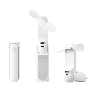 JISULIFE Portable Fan, Foldable Pocket Fan with 4500 mAh Battery, Flashlight, 3 Speeds for Travel