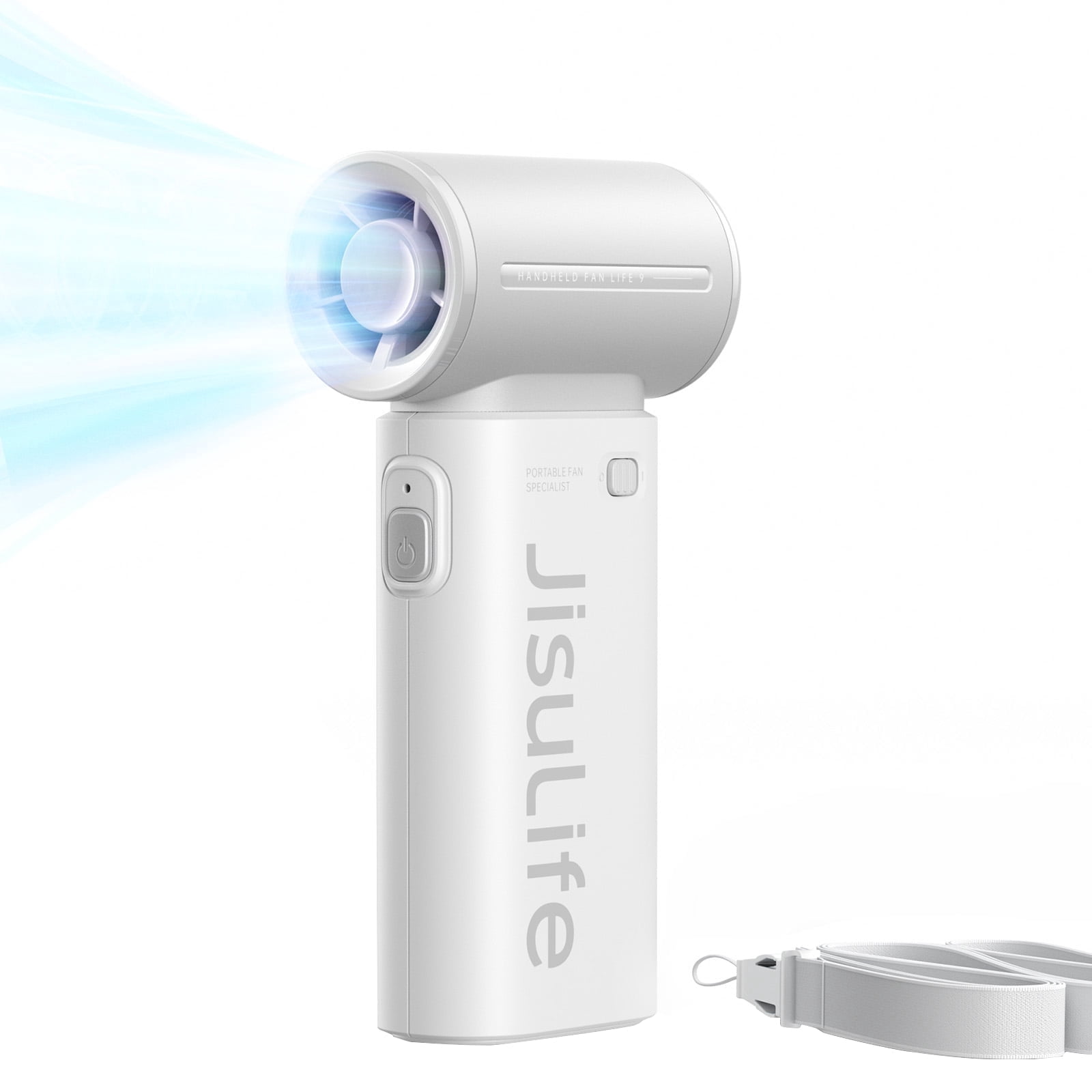 JISULIFE Portable Handheld Fan, Powerful Turbo Brushless Motor [18H Battery Life], 5000mAh USB Rechargeable, 5-Speed, Mini Pocket Design, Gift for Women Men, Travel Outdoor Use-Grey