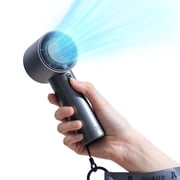 JISULIFE Portable Handheld Fan, Turbo Power High Speed Air [12Hrs Cooling], 100 Speeds, 3600mAh USB Rechargeable Mini Personal Fan, Digital Display, Gift for Travel/Outdoor -Blue