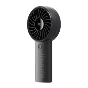 JISULIFE Handheld Fan - 5-Speed LED Display & 3600mAh Battery, USB-C Rechargeable with Lanyard, Compact Cooling for Travel/Beach/Makeup