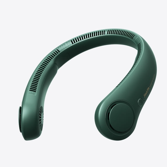 JISULIFE Portable Neck Fan Bladeless Hands-Free Cooling Wearable with 5 Speeds 16H Battery Life - Green