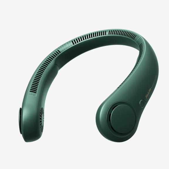 JISULIFE Portable Neck Fan Bladeless Hands-Free Cooling Wearable with 5 Speeds 16H Battery Life - Green
