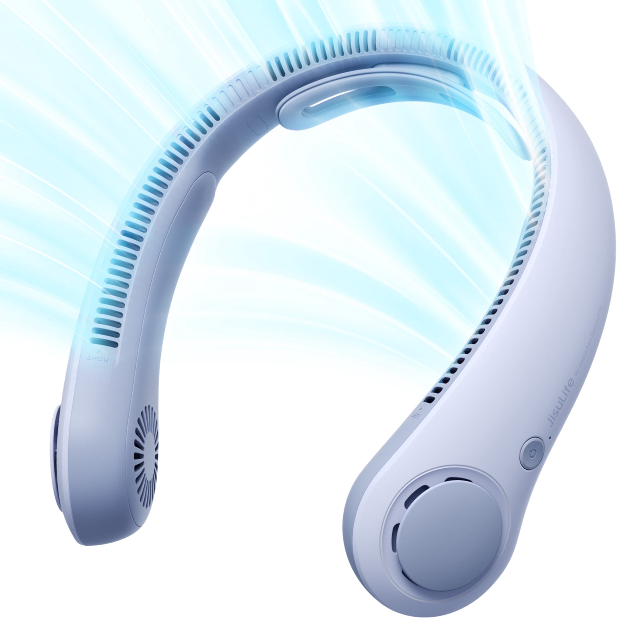 JISULIFE Portable Neck Fan, 5000mAh Rechargeable, Ergonomic, Hands